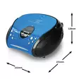 Portable stereo FM radio with CD player Blue / Black - Radioapparater - 8711902045021 - 55