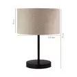 Bordslampa Opviq AYD-2848 Beige Svart Metall 24 x 15 cm - Golv- och bordslampor - 8683342482301 - 3