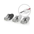 RJ45-kontakt | RJ45 Pass Through | Solid/strängad FTP CAT6 | Rak | Guldplaterad | 10 st. | Polycarbonate | Grå / Svart / Vit | Låda - Dator och nätverk - 5412810336401 - 1