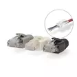 RJ45-kontakt | RJ45 Pass Through | Solid/strängad UTP CAT6 | Rak | Guldplaterad | 10 st. | Polycarbonate | Grå / Svart / Vit | Låda - Dator och nätverk - 5412810336371 - 1
