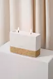 Doftljus Aberto Design Harmony Vit Betong Rep Sandelträ 11,5x8x4,5 cm - Ljus och lyktor - 8684282969211 - 3