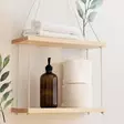 Vägghylla Hanah Home Raf230 Valnöt Massivt Trä 40x14x2 cm - Vägghyllor - 8681875395181 - 3