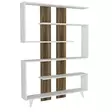 Bokhylla Hanah Home Rain Vit Valnöt Spånskiva 120x162x20 cm - Bokhyllor - 8681181613351 - 1