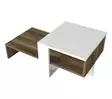 Soffbord Hanah Home Chain Vit Valnöt Spånskiva 80x16,3x43,6 cm - Soffbord - 8681181351901 - 6