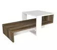 Soffbord Hanah Home Chain Vit Valnöt Spånskiva 80x16,3x43,6 cm - Soffbord - 8681181351901 - 1