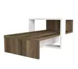 Soffbord Hanah Home Chain Vit Valnöt Spånskiva 80x16,3x43,6 cm - Soffbord - 8681181351901 - 7