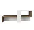 Soffbord Hanah Home Chain Vit Valnöt Spånskiva 80x16,3x43,6 cm - Soffbord - 8681181351901 - 8
