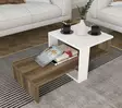 Soffbord Hanah Home Chain Vit Valnöt Spånskiva 80x16,3x43,6 cm - Soffbord - 8681181351901 - 4