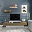 TV-bänk Hanah Home Lusi Vit Ek Spånskiva 180x31x40 cm - TV-bänkar - 8683743121441 - 2