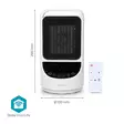 SmartLife Keramisk PTC Fläktvärmare | 1500 W | 2 Värmeinställningar | Svängning | Display | 10 - 49 °C | Android / IOS | Vit - Uppvärmning - 5412810443161 - 55