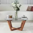 Soffbord Hanah Home Lotus Trä Härdat Glas Massiv Furu 75x35x75 cm - Soffbord - 8683342949651 - 3