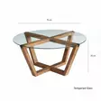 Soffbord Hanah Home Lotus Trä Härdat Glas Massiv Furu 75x35x75 cm - Soffbord - 8683342949651 - 11