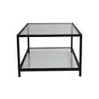 Soffbord Hanah Home Astro Sehpa Fume Svart Härdat Glas Metall 90x40x60 cm - Soffbord - 8682870558601 - 8