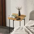 Soffbord Hanah Home Shb005 Svart Naturlig Trä Metallram 46x56x46 cm - Soffbord - 8684282360681 - 4