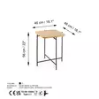 Soffbord Hanah Home Shb005 Svart Naturlig Trä Metallram 46x56x46 cm - Soffbord - 8684282360681 - 6
