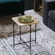 Soffbord Hanah Home Shb005 Svart Naturlig Trä Metallram 46x56x46 cm - Soffbord - 8684282360681 - 2