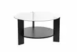 Soffbord Hanah Home Clara Träsvart Transparent Härdat Glas Spånskiva 75x40x75 cm - Soffbord - 8684283687671 - 1