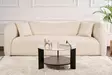 Soffbord Hanah Home Clara Träsvart Transparent Härdat Glas Spånskiva 75x40x75 cm - Soffbord - 8684283687671 - 3