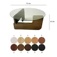 Soffbord Hanah Home Mia Valnöt Härdat Glas Massiv Furu 75x35x75 cm - Soffbord - 8684283311071 - 9