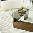 Soffbord Hanah Home Mia Valnöt Härdat Glas Massiv Furu 75x35x75 cm - Soffbord - 8684283311071 - 5