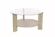 Soffbord Hanah Home Clara Travertin Härdat Glas Spånskiva 75x40x75 cm - Soffbord - 8684283687701 - 1