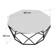 Soffbord Hanah Home Diamond Valnöt Spånskiva 90x38x90 cm - Soffbord - 8681875827781 - 5