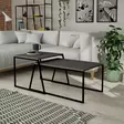 Soffbord Hanah Home Pal Orta Antracit Spånskiva 88x38x50 cm 57x45x55 cm - Soffbord - 8681875478181 - 2