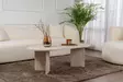 Soffbord, travertin, 119 cm bred, 40 cm hög, 60 cm djup, hållbar, rymlig, stilren - Bord - 8684283441471 - 7