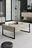 Soffbord Hanah Home Luxe Travertine Svart Spånskiva 90x60x40 cm - Soffbord - 8684282970361 - 2