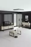 Soffbord Hanah Home Luxe Travertine Svart Spånskiva 90x60x40 cm - Soffbord - 8684282970361 - 3