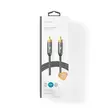 Subwoofer Kabel | RCA Hane | RCA Hane | Guldplaterad | 5.00 m | Rund | 4.5 mm | Antracit / Grått Med Metall | Lock - Ljudkablar - 5412810318711 - 66