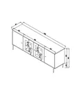Konsolbord Hanah Home Jüt Ek Spånskiva 180x81x41 cm - Byråer och skåp - 8683742868101 - 6