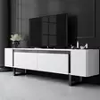 TV-bänk Hanah Home Yildiz Vit Svart Spånskiva 180x50x30 cm - TV-bänkar - 8684283557271 - 2