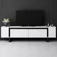 TV-bänk Hanah Home Yildiz Vit Svart Spånskiva 180x50x30 cm - TV-bänkar - 8684283557271 - 3