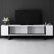 TV-bänk Hanah Home Yildiz Vit Svart Spånskiva 180x50x30 cm - TV-bänkar - 8684283557271 - 4