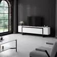 TV-bänk Hanah Home Yildiz Vit Svart Spånskiva 180x50x30 cm - TV-bänkar - 8684283557271 - 6