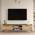 TV-bänk Hanah Home Rl1 Aa Furu Antracit Spånskiva 160x39,1x35 cm - TV-bänkar - 8683743770571 - 2