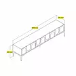 TV-bänk Hanah Home Lyon 42 Svart Spånskiva 180x42x35 cm - TV-bänkar - 8684282640561 - 6