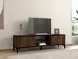 TV-bänk Hanah Home Erem Valnöt Svart Spånskiva 180x45x40 cm - TV-bänkar - 8684282345701 - 2
