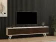 TV-bänk Hanah Home Hill Valnöt Vit Spånskiva 160x40x25 cm - TV-bänkar - 8681875147001 - 2