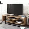 TV-bänk Hanah Home Asal Valnöt Svart Spånskiva 119,4x40,2x35,2 cm - TV-bänkar - 8681875670301 - 2