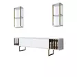 TV-bänk Hanah Home Gold Line Vit Svart Spånskiva 180x30x48 cm - TV-bänkar - 8683742126171 - 1