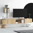 TV-bänk Hanah Home Avior Safir Ek Spånskiva 180x25x32 cm - TV-bänkar - 8683342978781 - 2