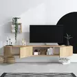 TV-bänk Hanah Home Avior Safir Ek Spånskiva 180x25x32 cm - TV-bänkar - 8683342978781 - 5