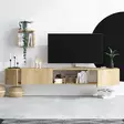 TV-bänk Hanah Home Avior Safir Ek Spånskiva 180x25x32 cm - TV-bänkar - 8683342978781 - 3