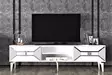 TV-bänk Hanah Home Yumedi Vit Silver Spånskiva 150x50x30 cm - TV-bänkar - 8683742469391 - 2