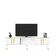 TV-bänk Hanah Home Asel Vit Guld Spånskiva 150x44,6x29,6 cm - TV-bänkar - 8684282612131 - 1