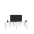 TV-bänk Hanah Home Asel Vit Guld Spånskiva 150x44,6x29,6 cm - TV-bänkar - 8684282612131 - 4