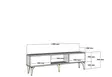 TV-bänk Hanah Home Asel Vit Guld Spånskiva 150x44,6x29,6 cm - TV-bänkar - 8684282612131 - 5