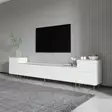 TV-bänk Hanah Home Imaj Vit Marmormönster Spånskiva 180x45,2x35 cm - TV-bänkar - 8684282548461 - 3